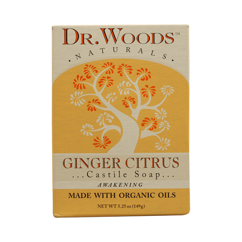 Dr. Woods Castile Bar Soap Ginger Citrus